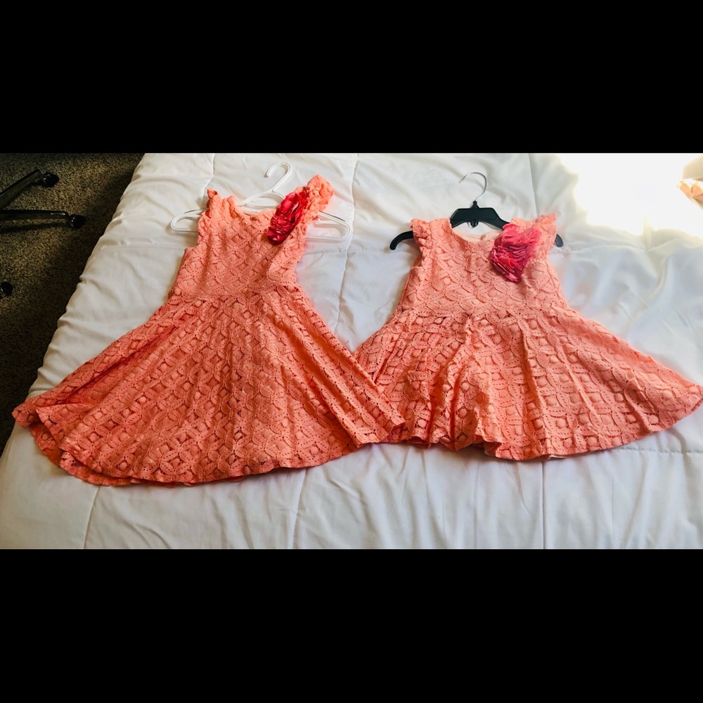 Girls matching dresses Size 6x & 18m